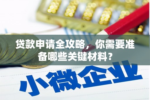 林甸贷款申请全攻略，你需要准备哪些关键材料？