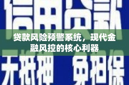 林甸贷款风险预警系统，现代金融风控的核心利器