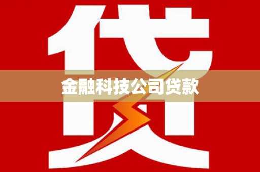 林甸金融科技公司贷款