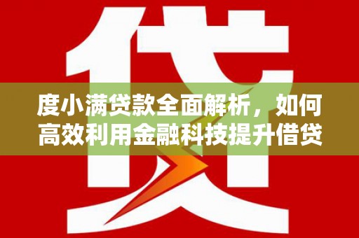 林甸度小满贷款全面解析，如何高效利用金融科技提升借贷体验