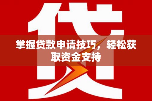 林甸掌握贷款申请技巧，轻松获取资金支持