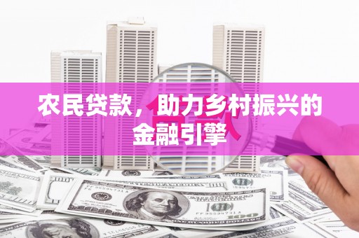 林甸农民贷款，助力乡村振兴的金融引擎