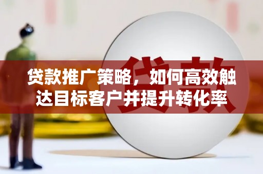 林甸贷款推广策略，如何高效触达目标客户并提升转化率