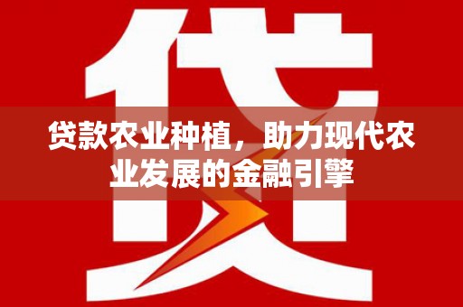 林甸贷款农业种植，助力现代农业发展的金融引擎