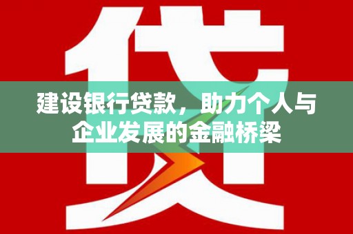 林甸建设银行贷款，助力个人与企业发展的金融桥梁