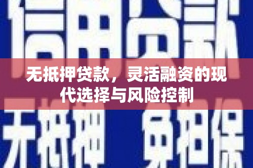 林甸无抵押贷款，灵活融资的现代选择与风险控制