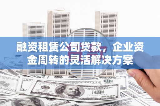 林甸融资租赁公司贷款，企业资金周转的灵活解决方案