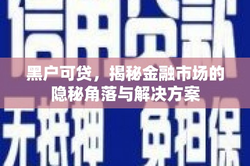 林甸黑户可贷，揭秘金融市场的隐秘角落与解决方案
