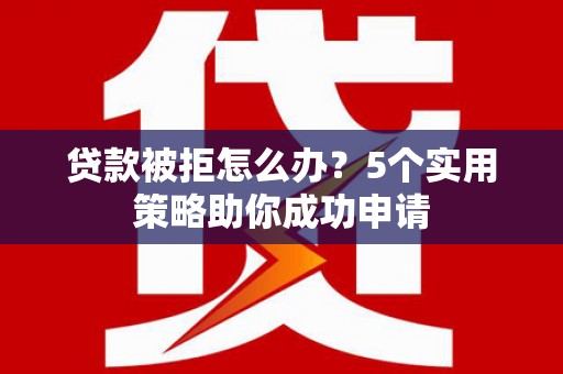 林甸贷款被拒怎么办？5个实用策略助你成功申请