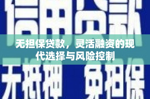 林甸无担保贷款，灵活融资的现代选择与风险控制