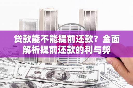 林甸贷款能不能提前还款？全面解析提前还款的利与弊