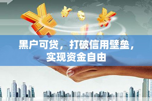 林甸黑户可贷，打破信用壁垒，实现资金自由