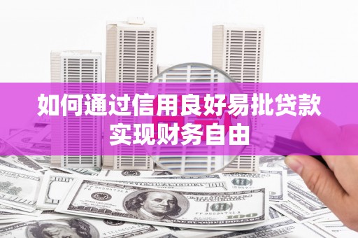 林甸如何通过信用良好易批贷款实现财务自由