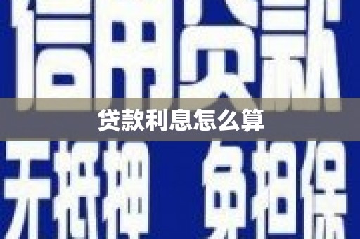 林甸贷款利息怎么算