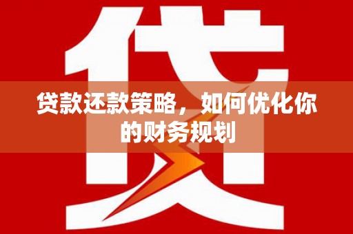 林甸贷款还款策略，如何优化你的财务规划