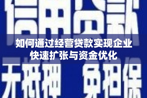 林甸如何通过经营贷款实现企业快速扩张与资金优化