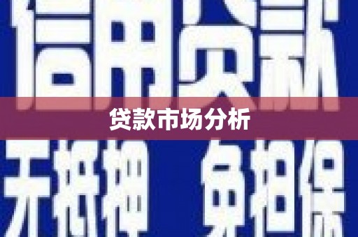 林甸贷款市场分析