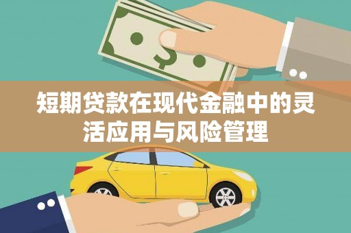 林甸短期贷款在现代金融中的灵活应用与风险管理