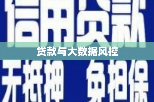 林甸贷款与大数据风控