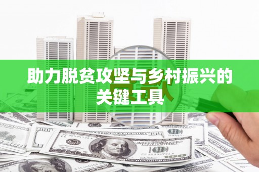 林甸助力脱贫攻坚与乡村振兴的关键工具