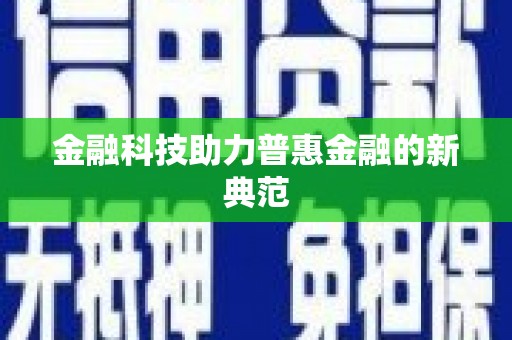 林甸金融科技助力普惠金融的新典范