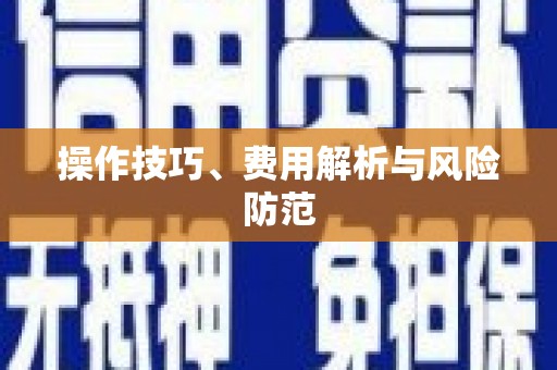 林甸操作技巧、费用解析与风险防范