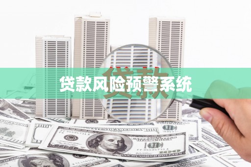 林甸贷款风险预警系统